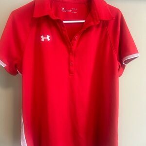 Under Armour Red Button Down Shirt